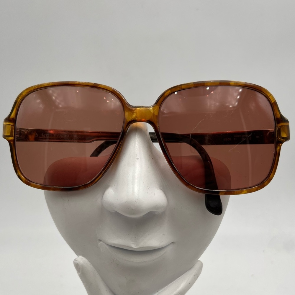 Vintage Terri Brogan Brown Oval Sunglasses Frames 8608 11